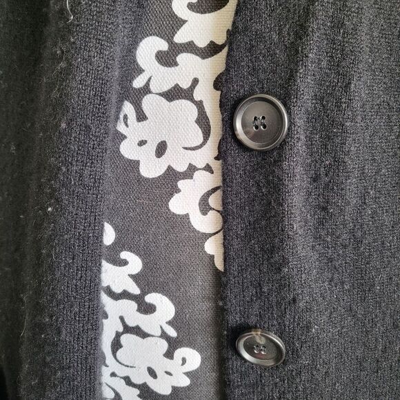 Theory Black Midi Amaya Cashmere Cardigan Size L - Picture 2 of 11